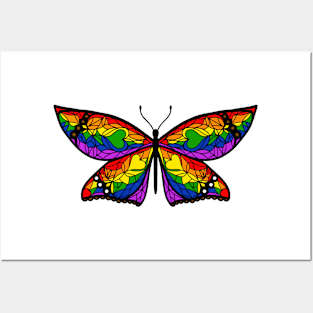 Fly With Pride: LGBTQ Flag Butterfly Posters and Art